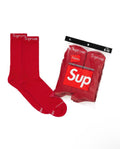 Supreme Socks Red 2 Pack