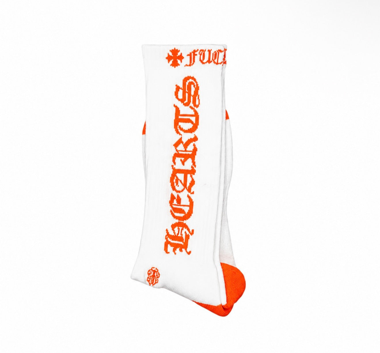 Chrome Heart Socks Orange and White