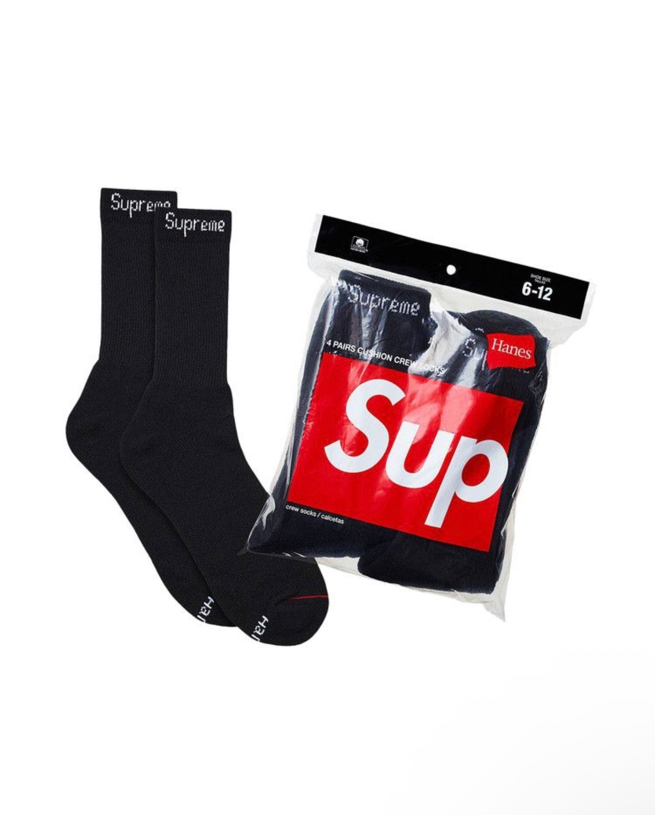 Supreme Socks Black 2 Pack